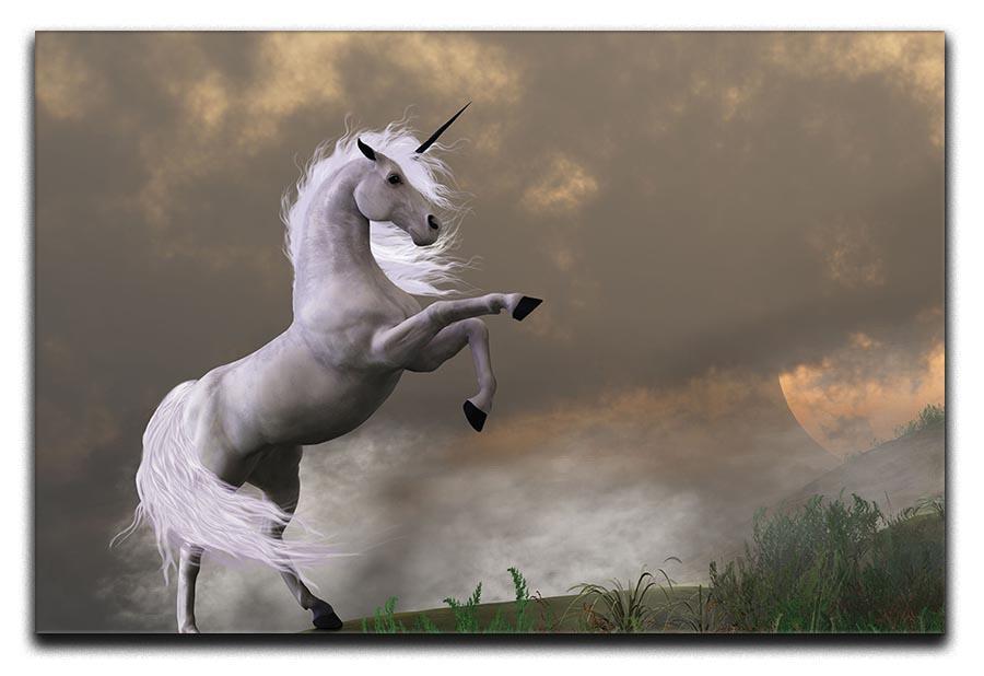 A unicorn stag asserts its power Canvas Print or Poster  - Canvas Art Rocks - 1