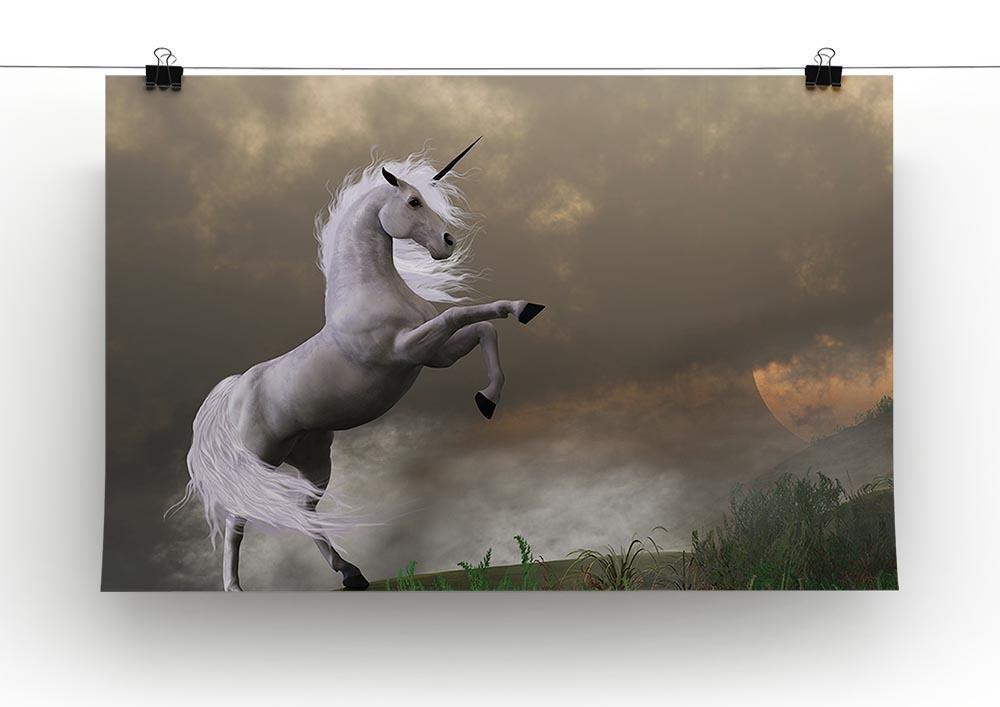 A unicorn stag asserts its power Canvas Print or Poster - Canvas Art Rocks - 2