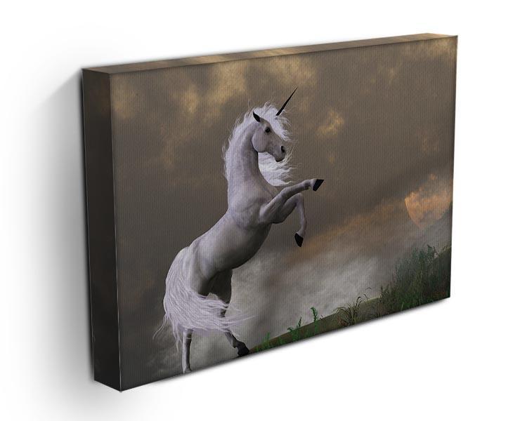 A unicorn stag asserts its power Canvas Print or Poster - Canvas Art Rocks - 3