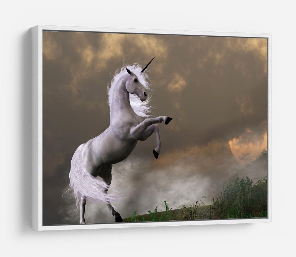 A unicorn stag asserts its power HD Metal Print