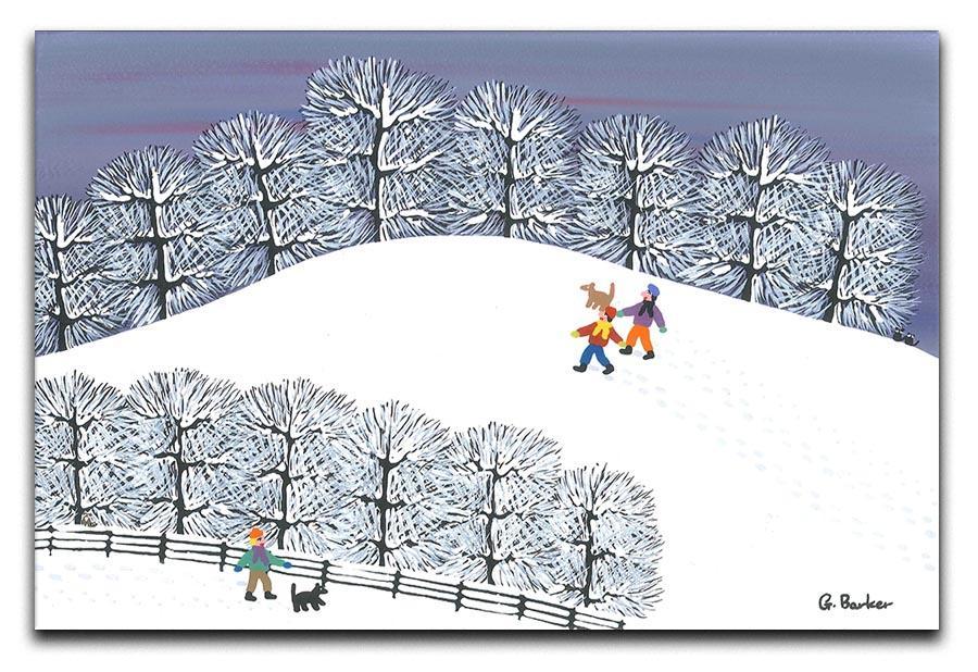 A walk in the snow by Gordon Barker Canvas Print or Poster - Canvas Art Rocks - 1
