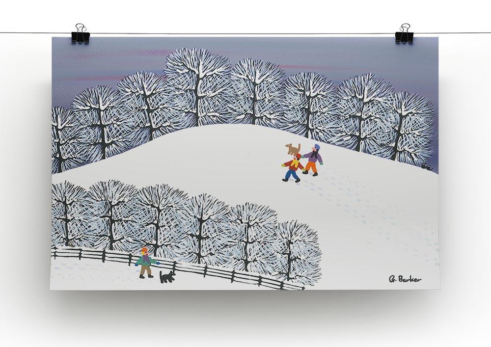A walk in the snow by Gordon Barker Canvas Print or Poster - Canvas Art Rocks - 2