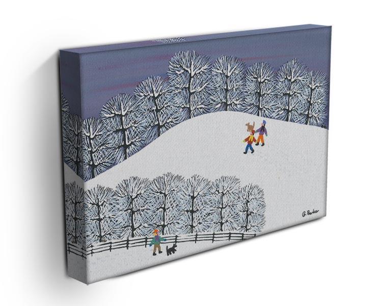 A walk in the snow by Gordon Barker Canvas Print or Poster - Canvas Art Rocks - 3