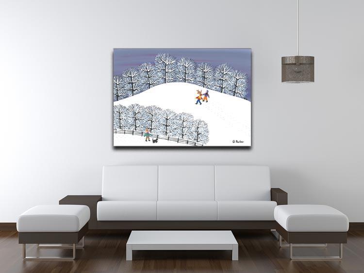 A walk in the snow by Gordon Barker Canvas Print or Poster - Canvas Art Rocks - 4