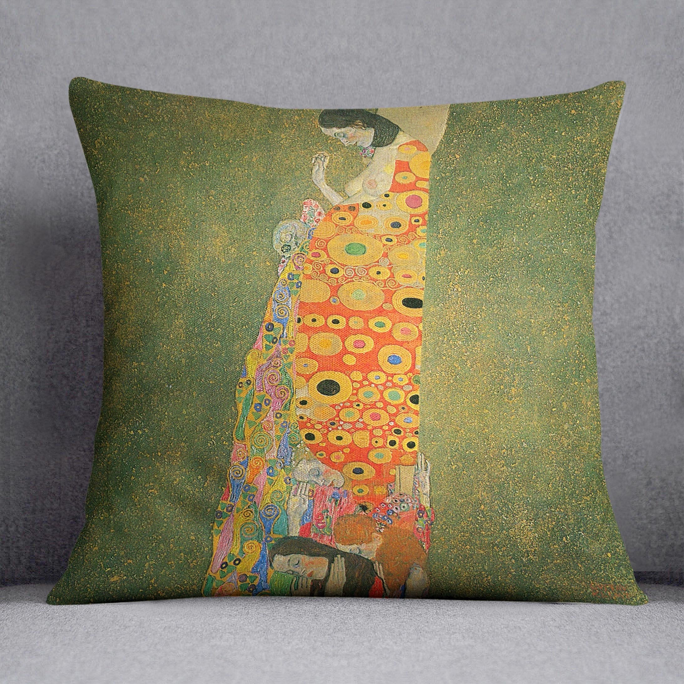Abandoned Hope by Klimt Throw Pillow