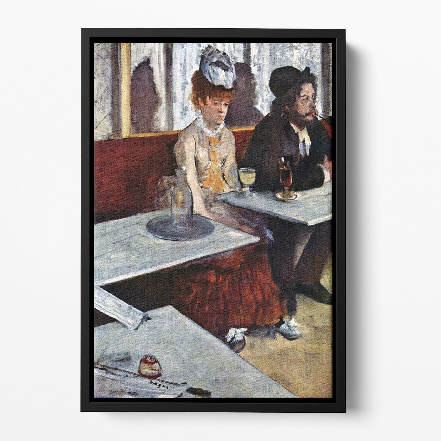 Absinthe by Degas Floating Framed Canvas