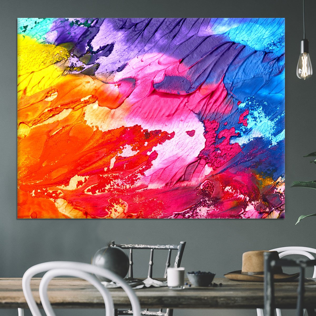 Abstract Oil Paint Canvas Print or Poster