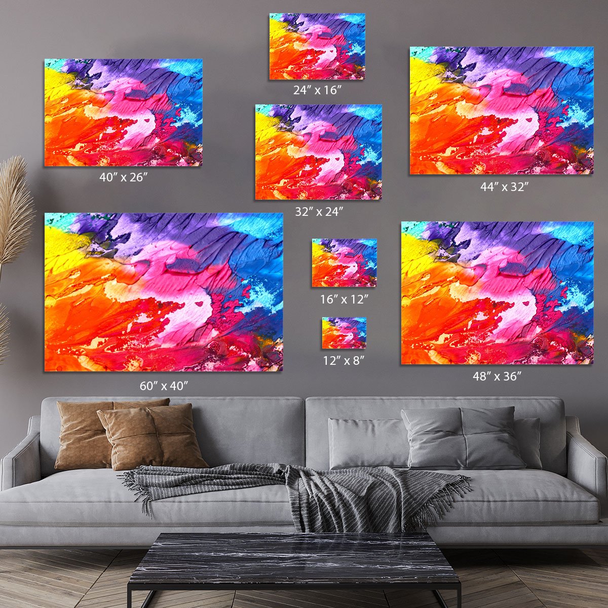 Abstract Oil Paint Canvas Print or Poster