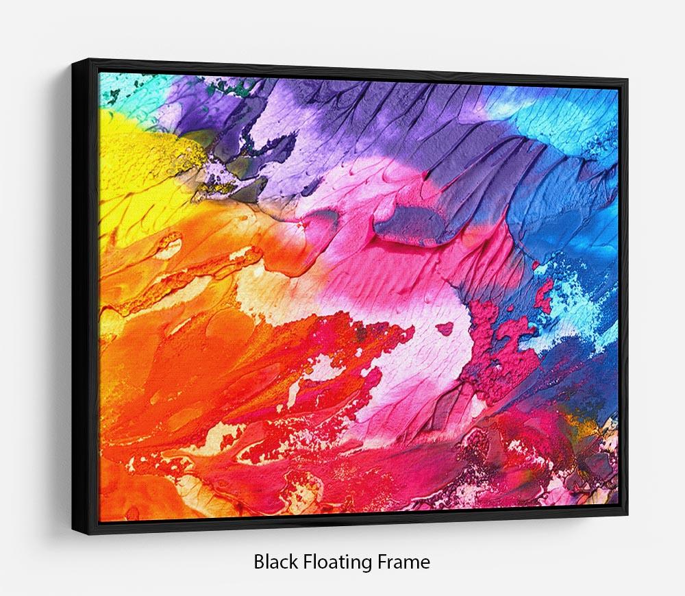 Abstract Oil Paint Floating Frame Canvas