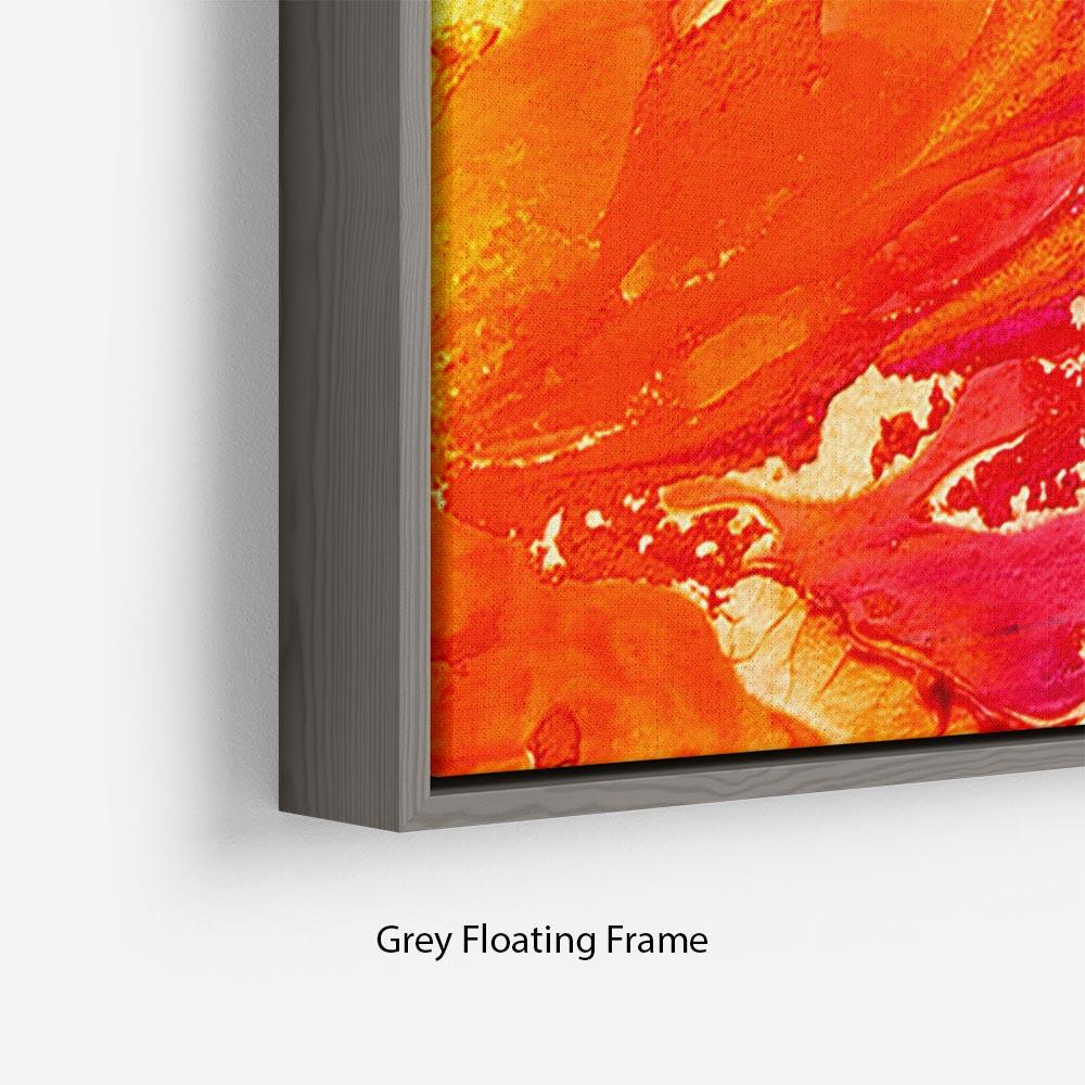 Abstract Oil Paint Floating Frame Canvas