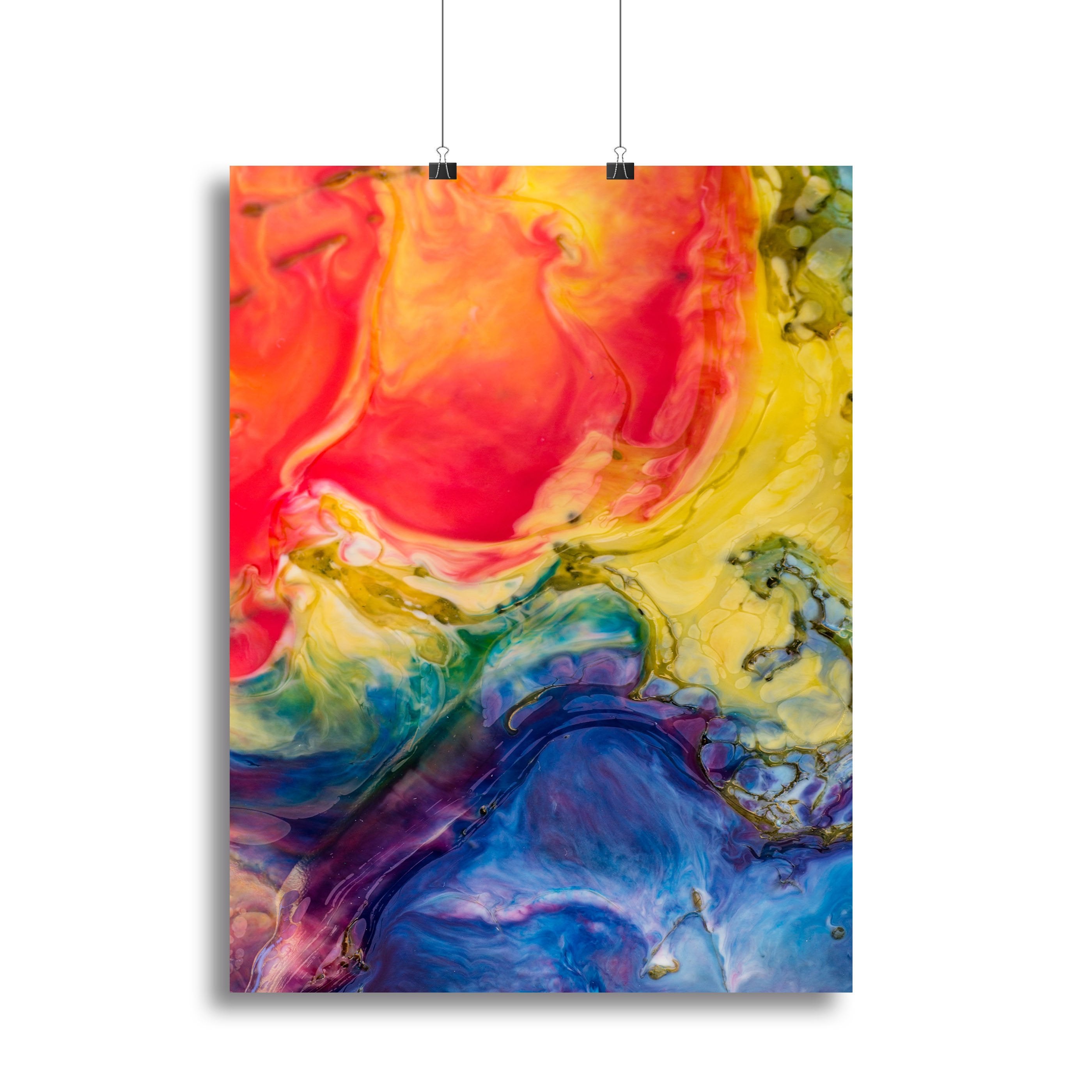 Abstract Red And Blue Canvas Print or Poster