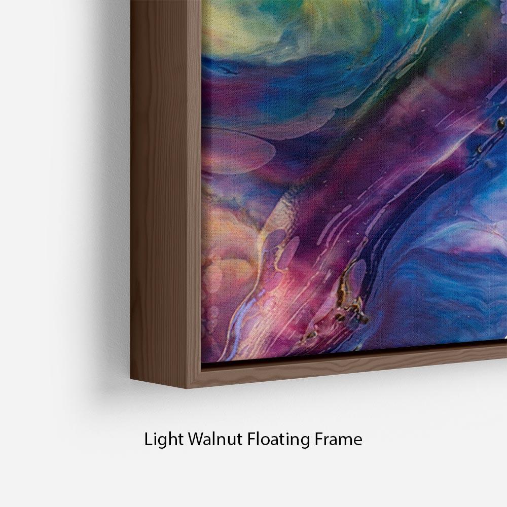 Abstract Red And Blue Floating Frame Canvas