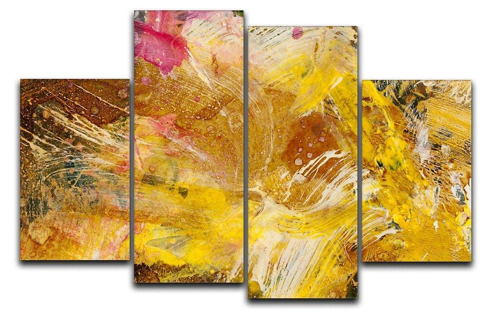 Abstract background by acrylic paint 4 Split Panel Canvas  - Canvas Art Rocks - 1
