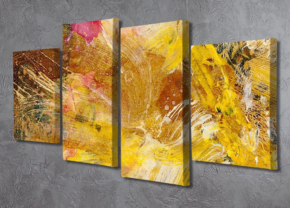 Abstract background by acrylic paint 4 Split Panel Canvas  - Canvas Art Rocks - 2