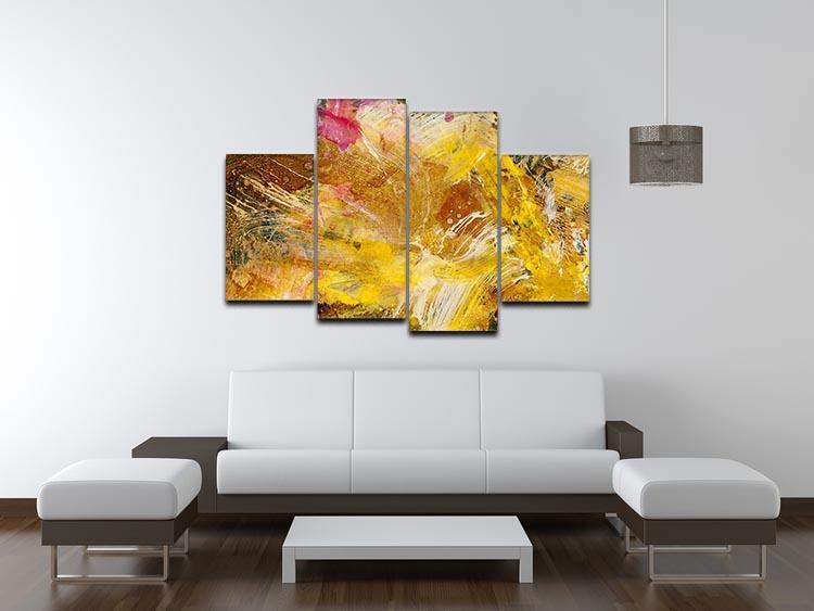Abstract background by acrylic paint 4 Split Panel Canvas  - Canvas Art Rocks - 3
