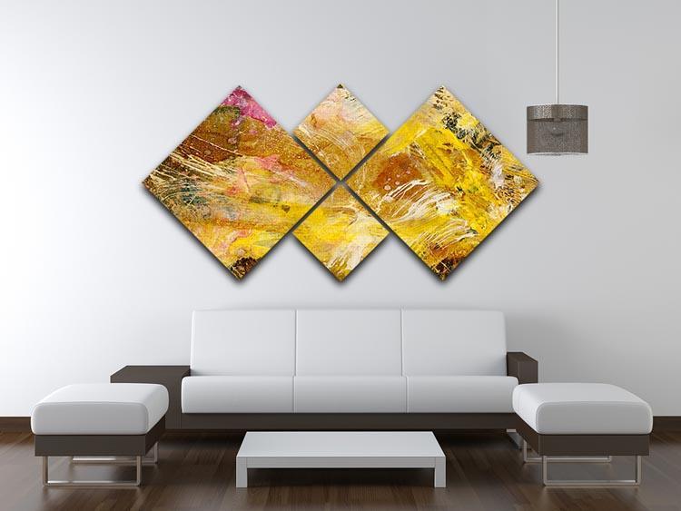 Abstract background by acrylic paint 4 Square Multi Panel Canvas  - Canvas Art Rocks - 3