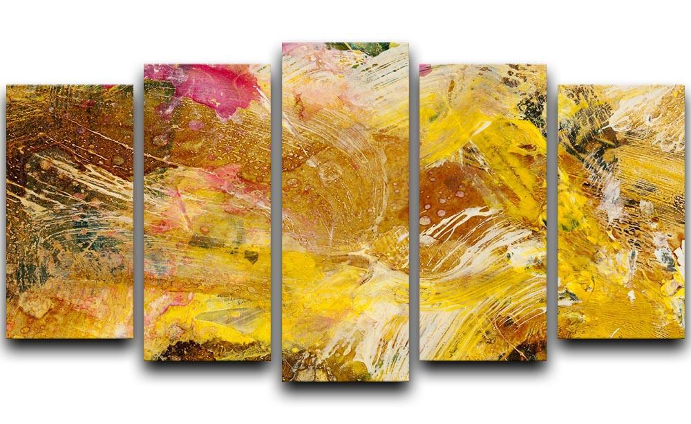 Abstract background by acrylic paint 5 Split Panel Canvas  - Canvas Art Rocks - 1