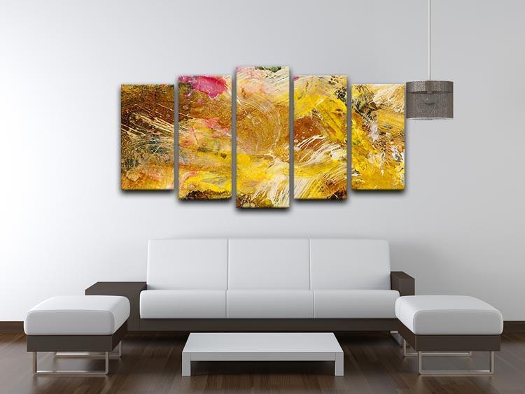 Abstract background by acrylic paint 5 Split Panel Canvas  - Canvas Art Rocks - 3