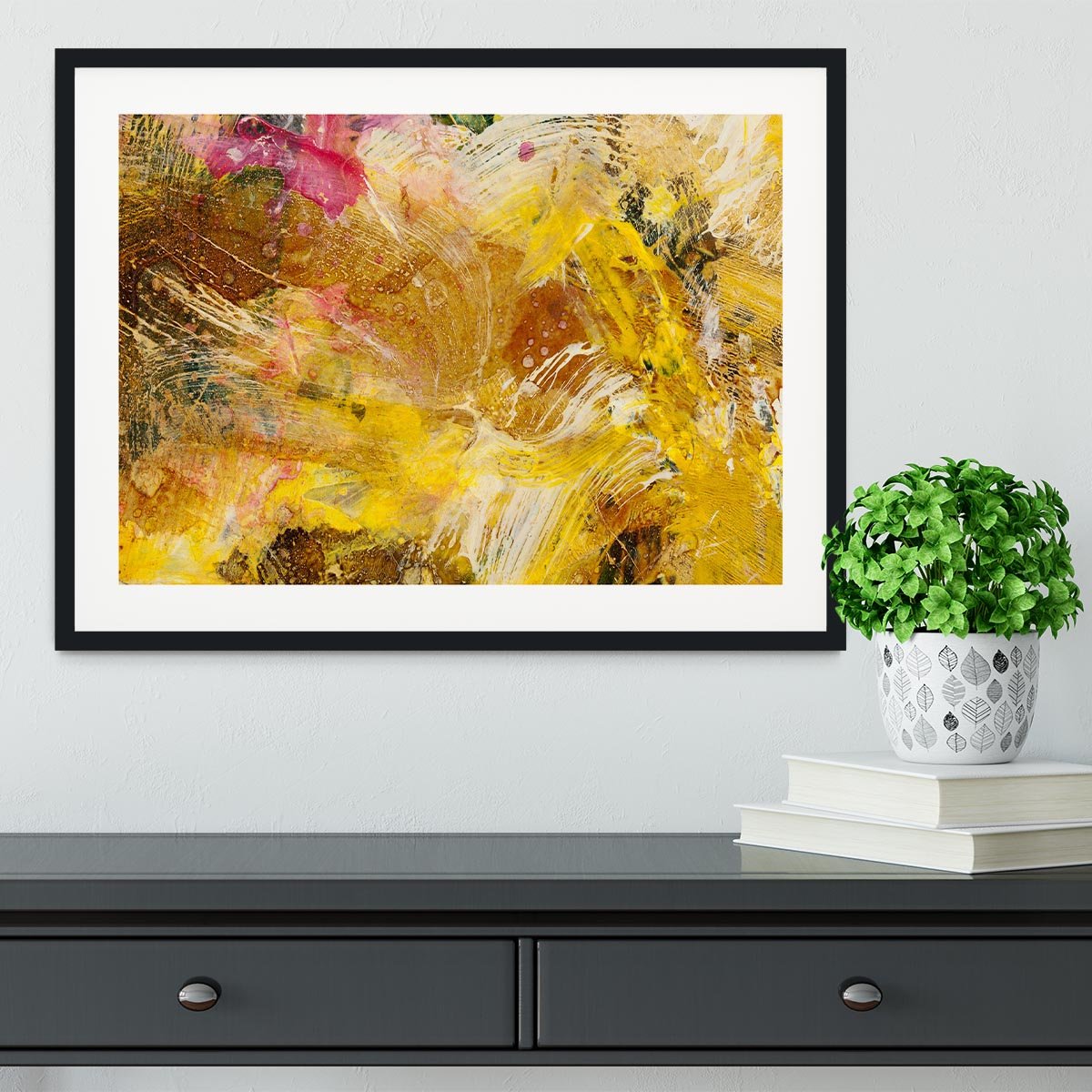 Abstract background by acrylic paint Framed Print - Canvas Art Rocks - 1