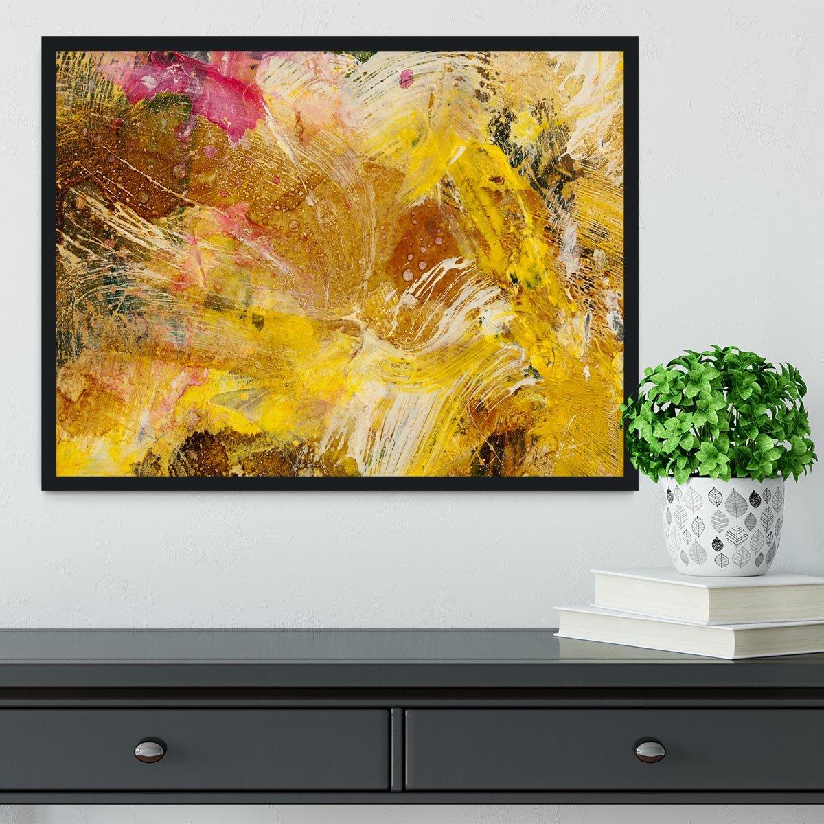 Abstract background by acrylic paint Framed Print - Canvas Art Rocks - 2