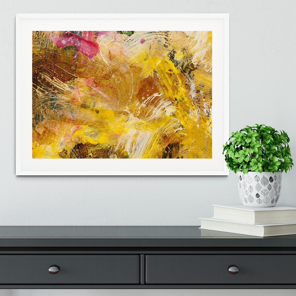 Abstract background by acrylic paint Framed Print - Canvas Art Rocks - 5
