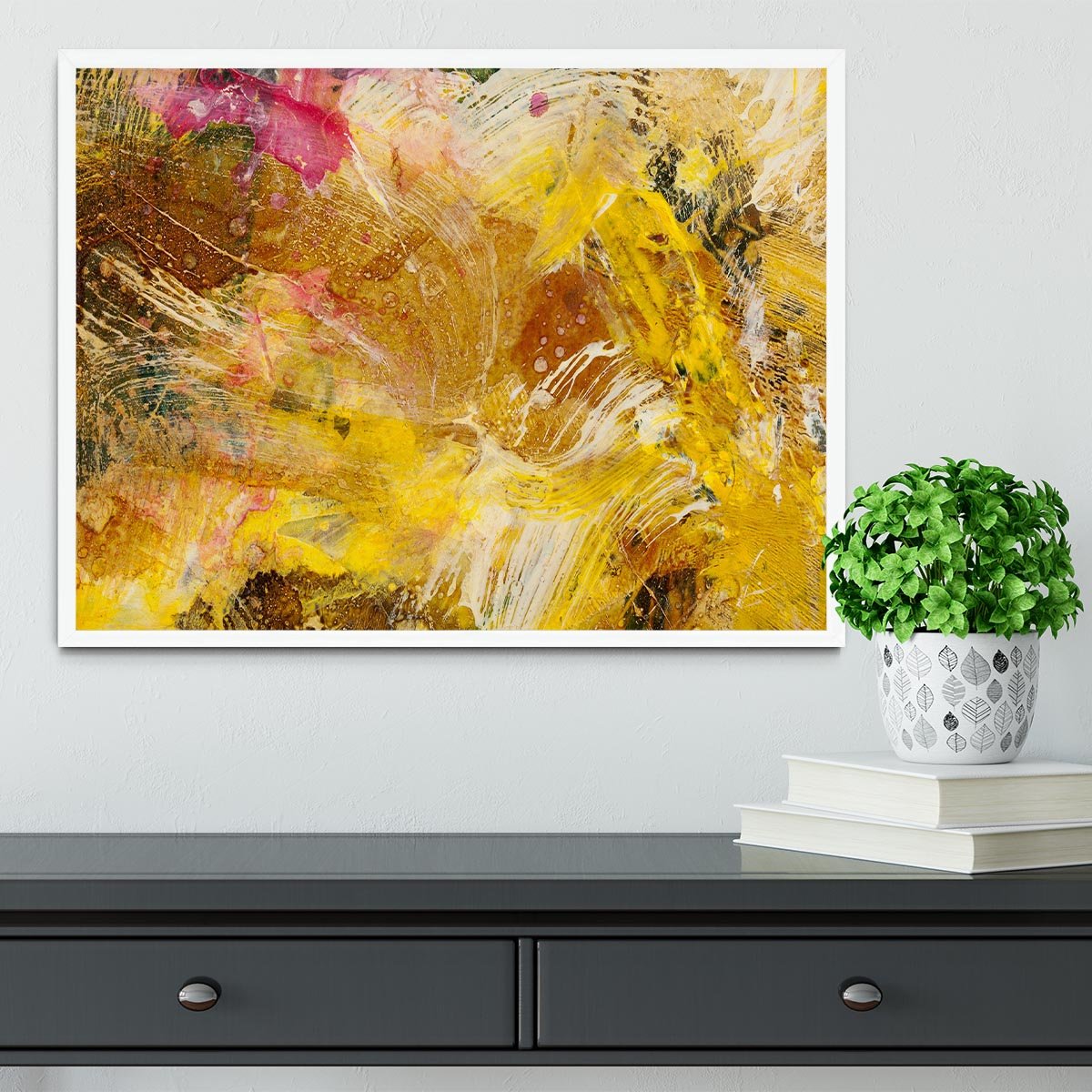 Abstract background by acrylic paint Framed Print - Canvas Art Rocks -6