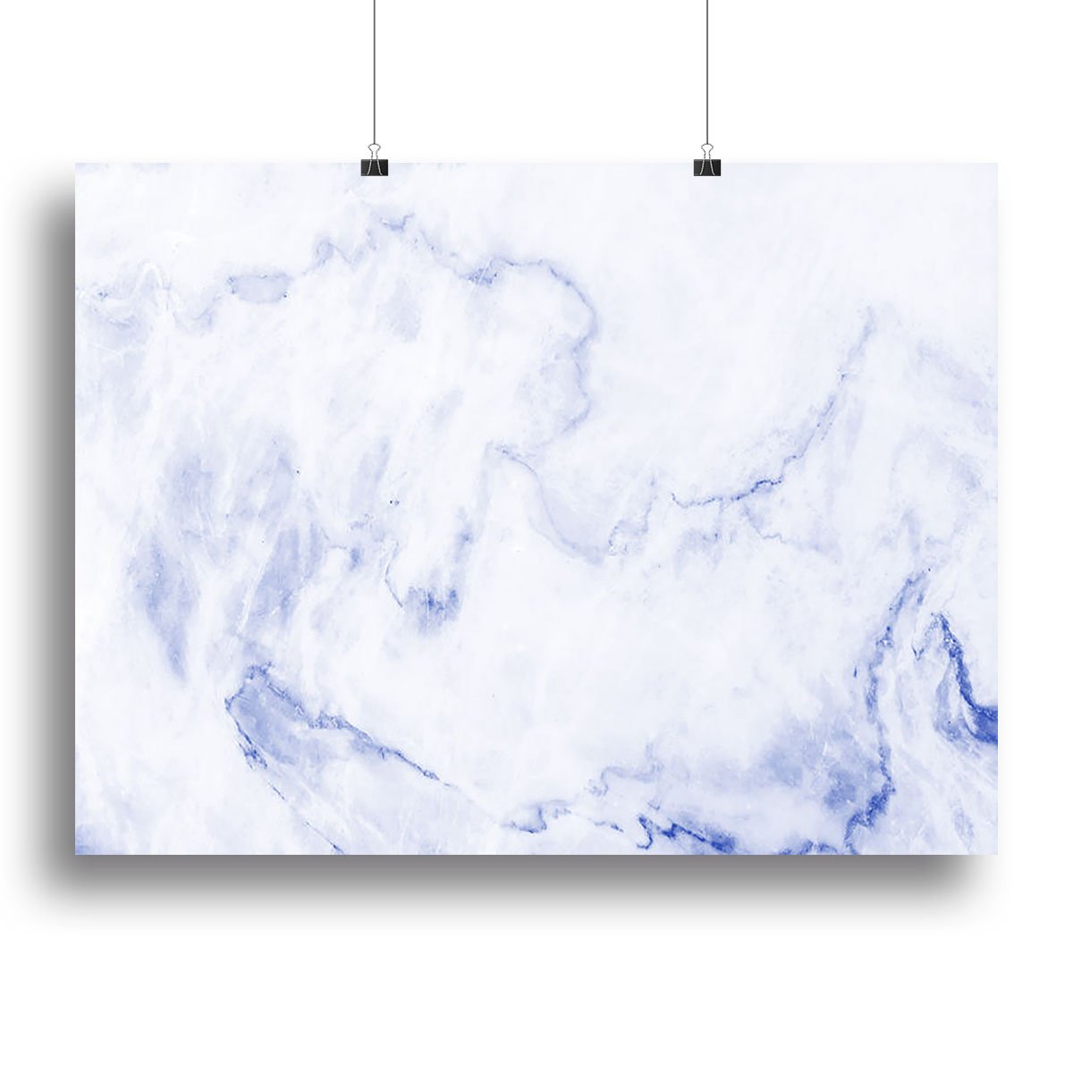 Abstract blue marble patterned Canvas Print or Poster
