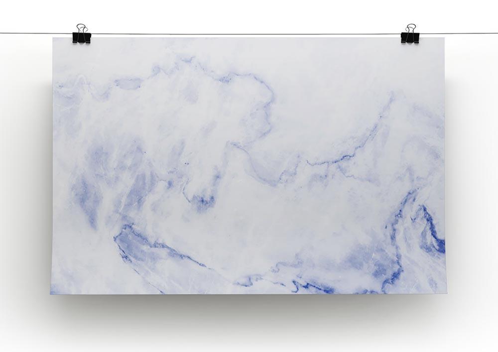 Abstract blue marble patterned Canvas Print or Poster - Canvas Art Rocks - 2