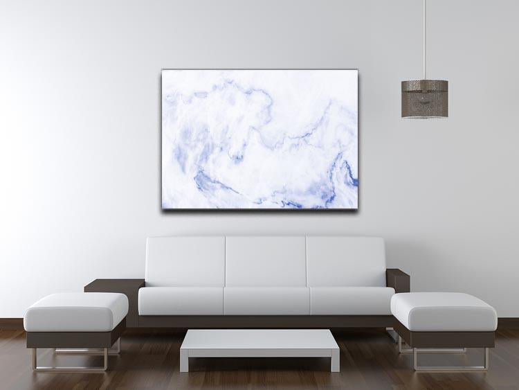 Abstract blue marble patterned Canvas Print or Poster - Canvas Art Rocks - 4