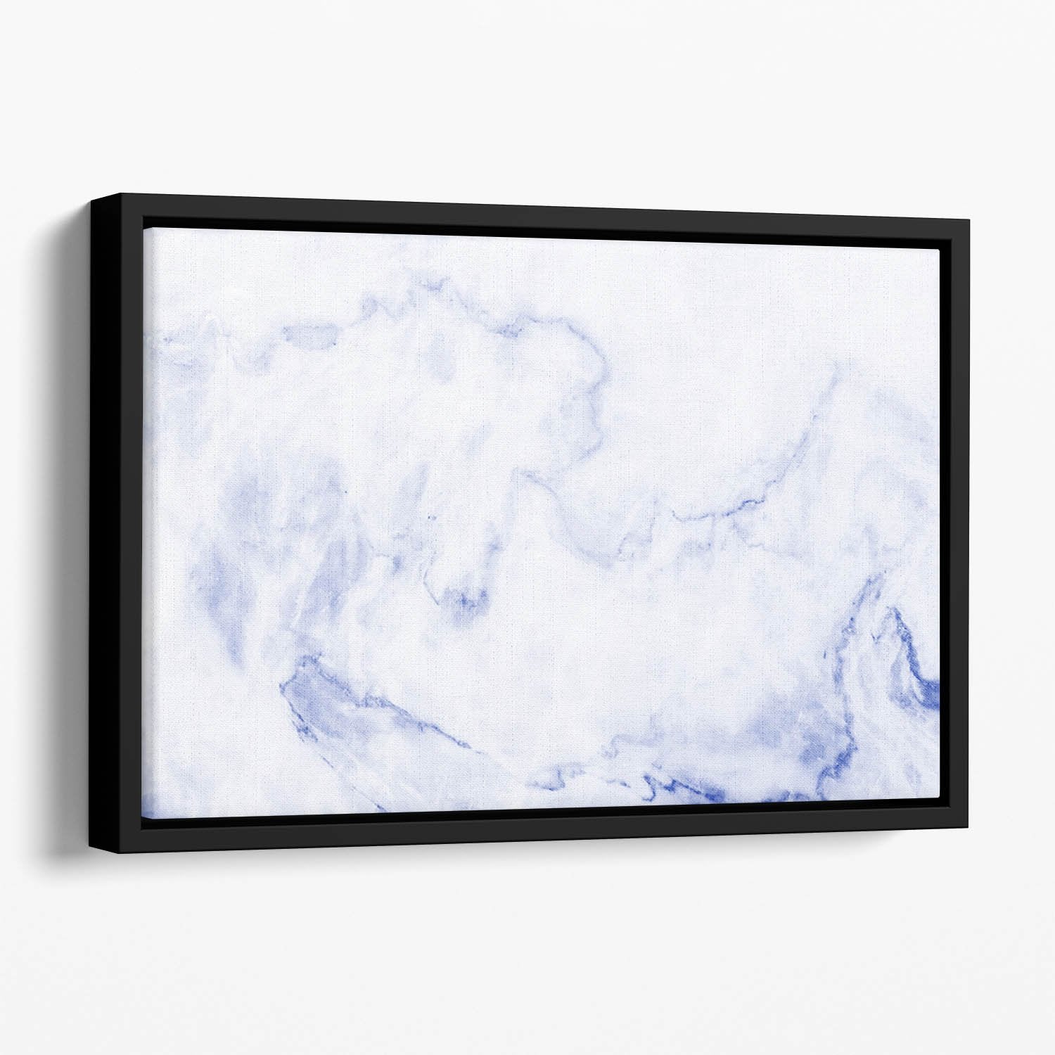 Abstract blue marble patterned Floating Framed Canvas