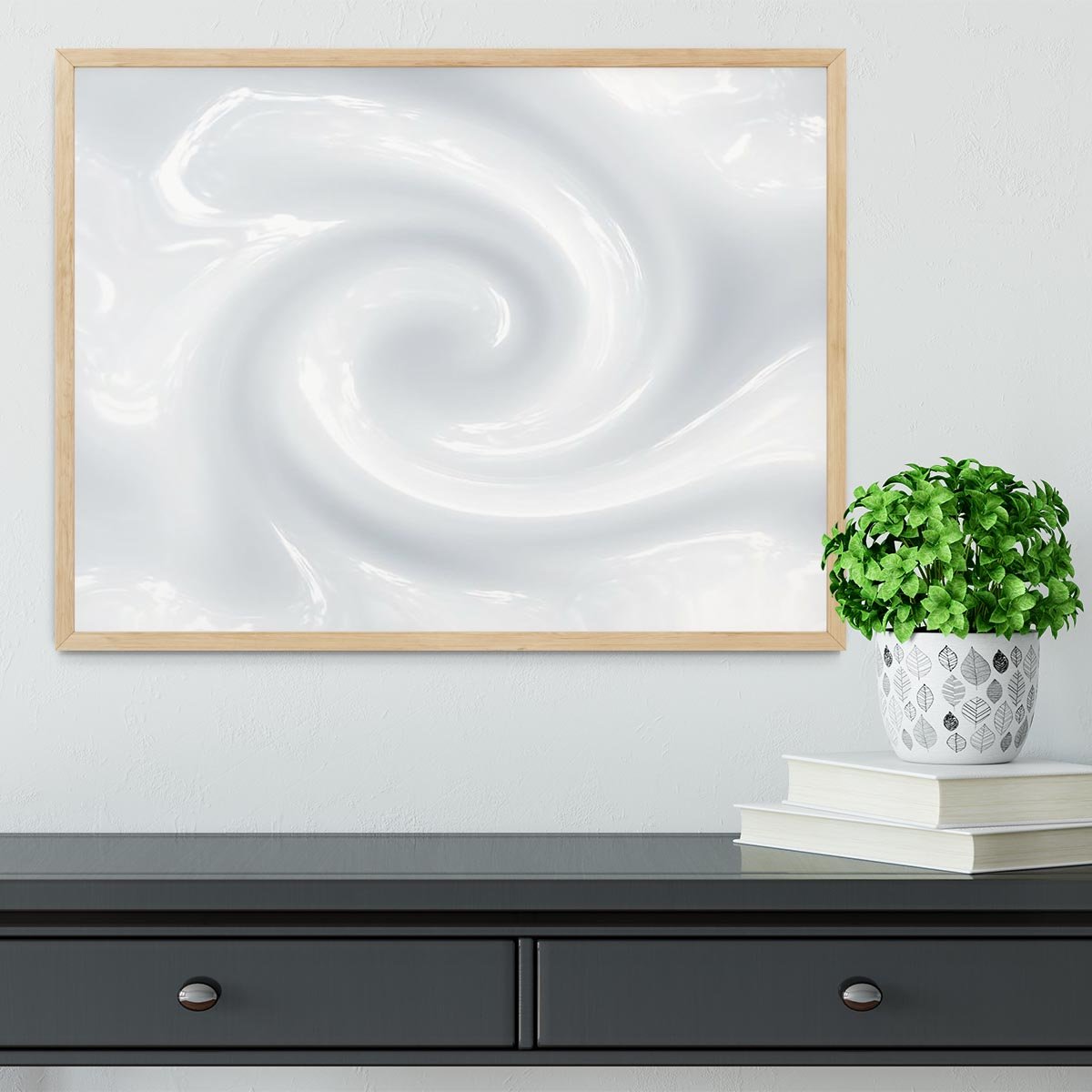 Abstract milk circulation Framed Print - Canvas Art Rocks - 4