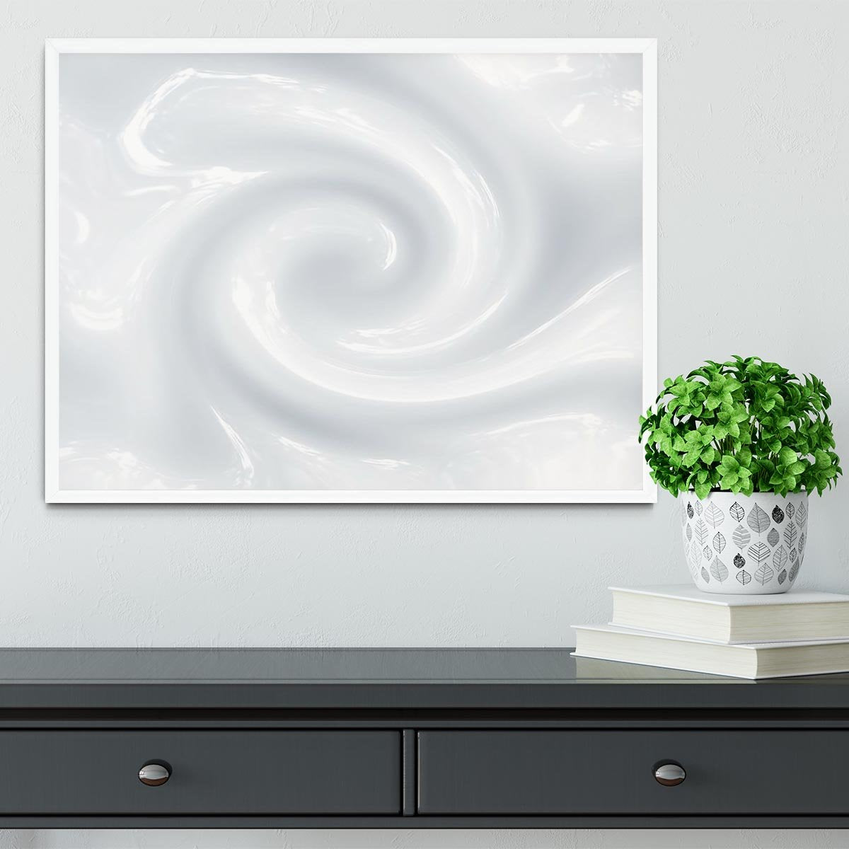 Abstract milk circulation Framed Print - Canvas Art Rocks -6