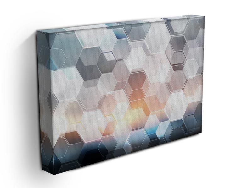 Abstract modern tech hexagon Canvas Print or Poster - Canvas Art Rocks - 3
