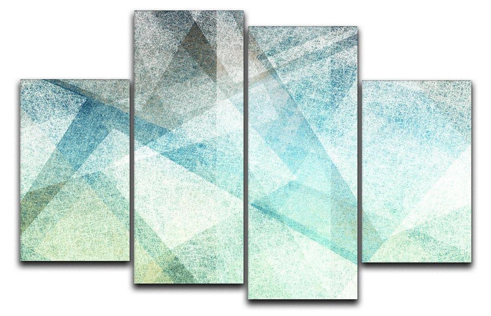 Abstract paper geometric 4 Split Panel Canvas  - Canvas Art Rocks - 1