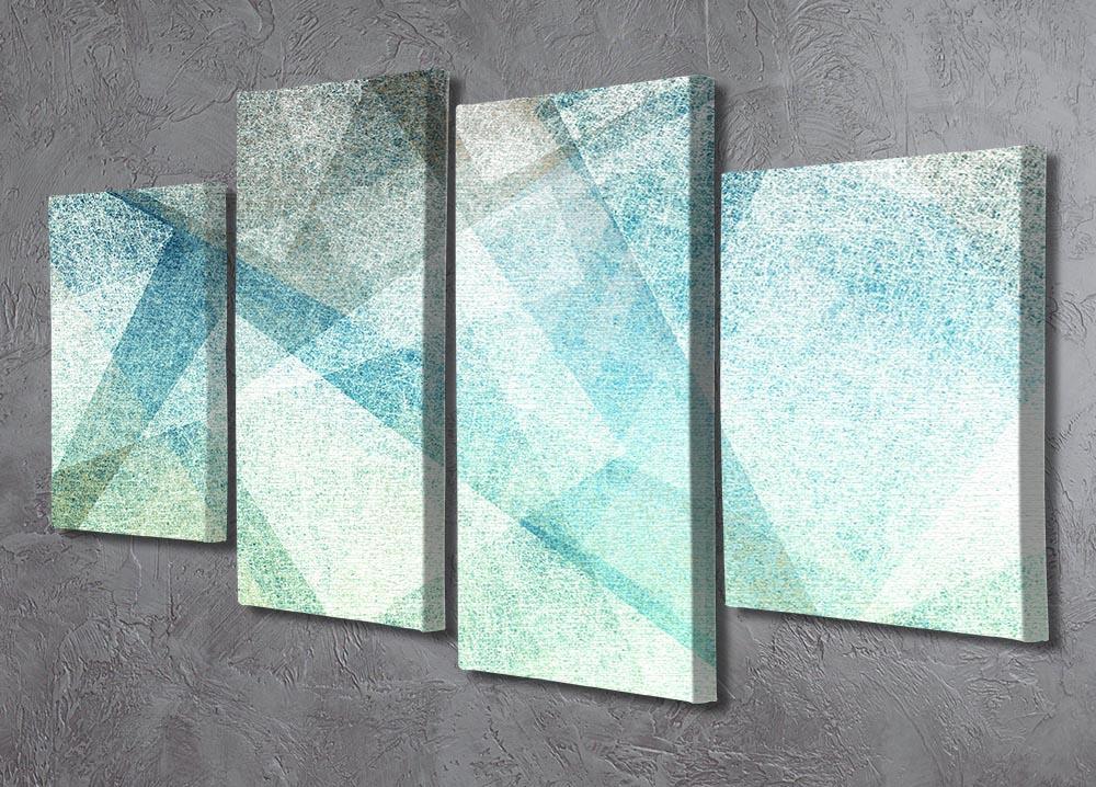 Abstract paper geometric 4 Split Panel Canvas  - Canvas Art Rocks - 2