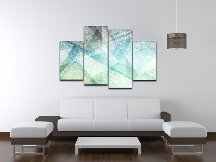 Abstract paper geometric 4 Split Panel Canvas  - Canvas Art Rocks - 3