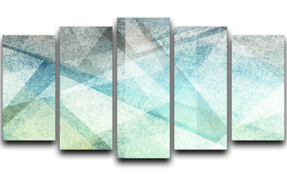 Abstract paper geometric 5 Split Panel Canvas  - Canvas Art Rocks - 1