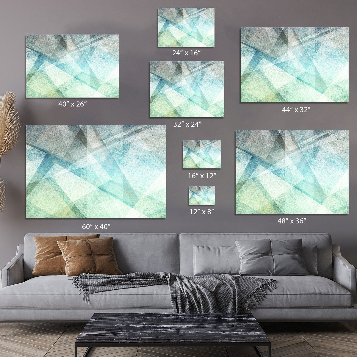 Abstract paper geometric Canvas Print or Poster