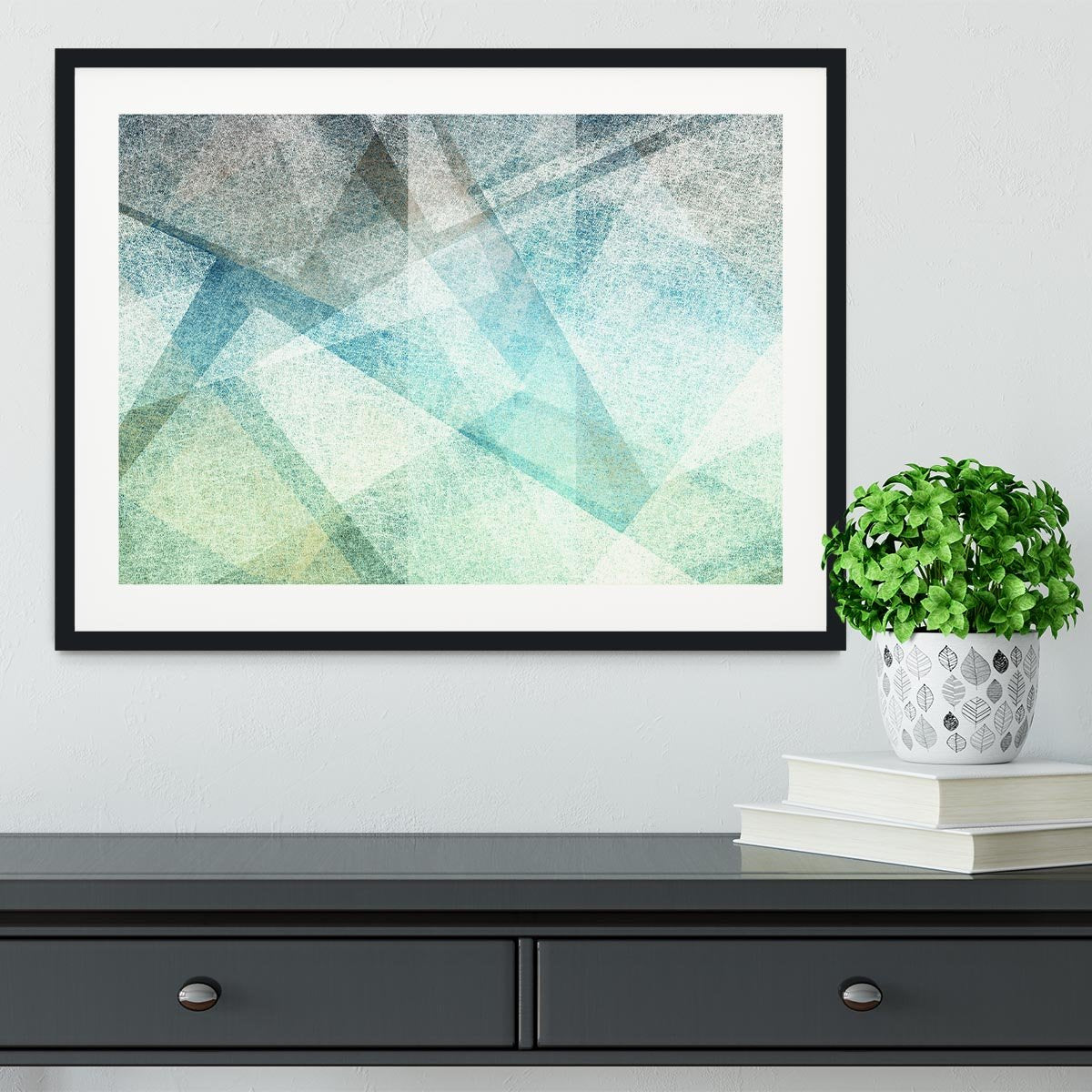 Abstract paper geometric Framed Print - Canvas Art Rocks - 1