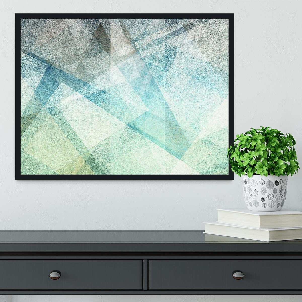 Abstract paper geometric Framed Print - Canvas Art Rocks - 2