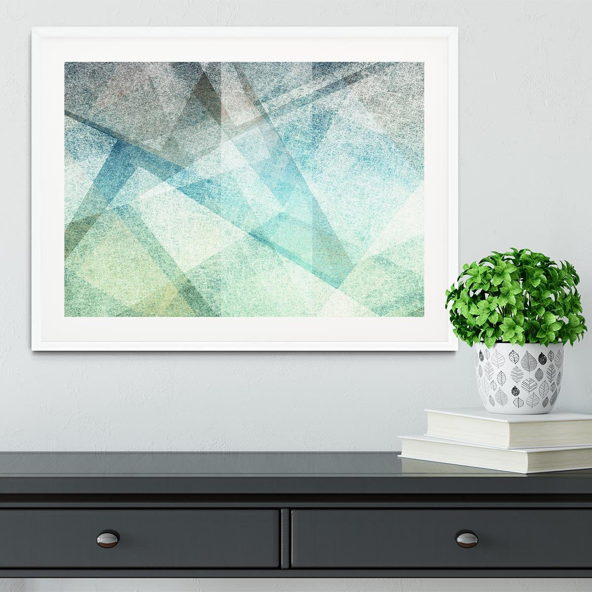 Abstract paper geometric Framed Print - Canvas Art Rocks - 5