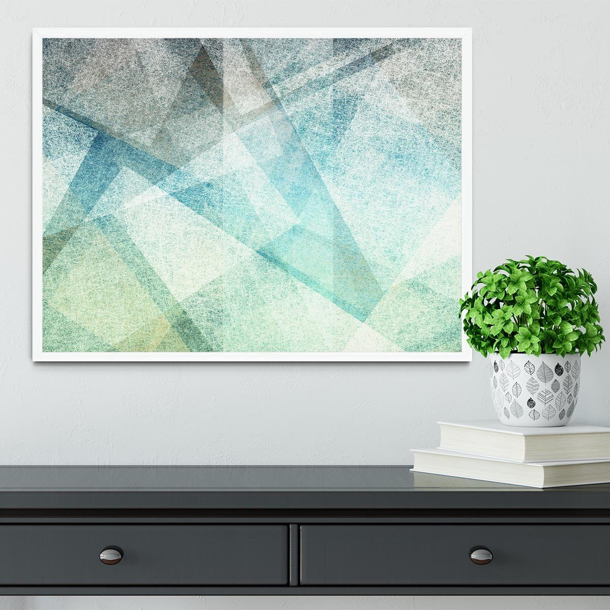 Abstract paper geometric Framed Print - Canvas Art Rocks -6