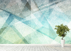 Abstract paper geometric Wall Mural Wallpaper - Canvas Art Rocks - 4