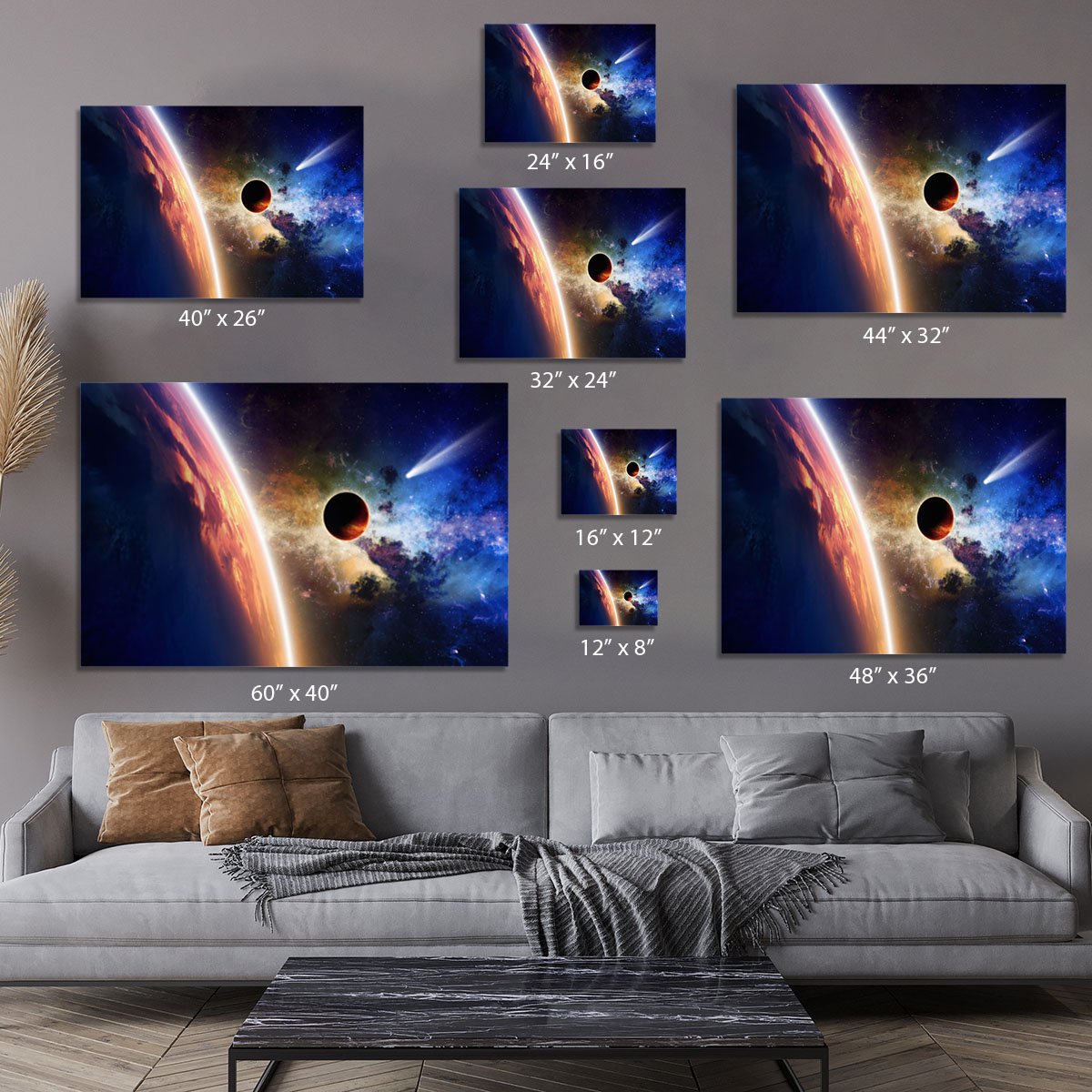 Abstract scientific background Canvas Print or Poster