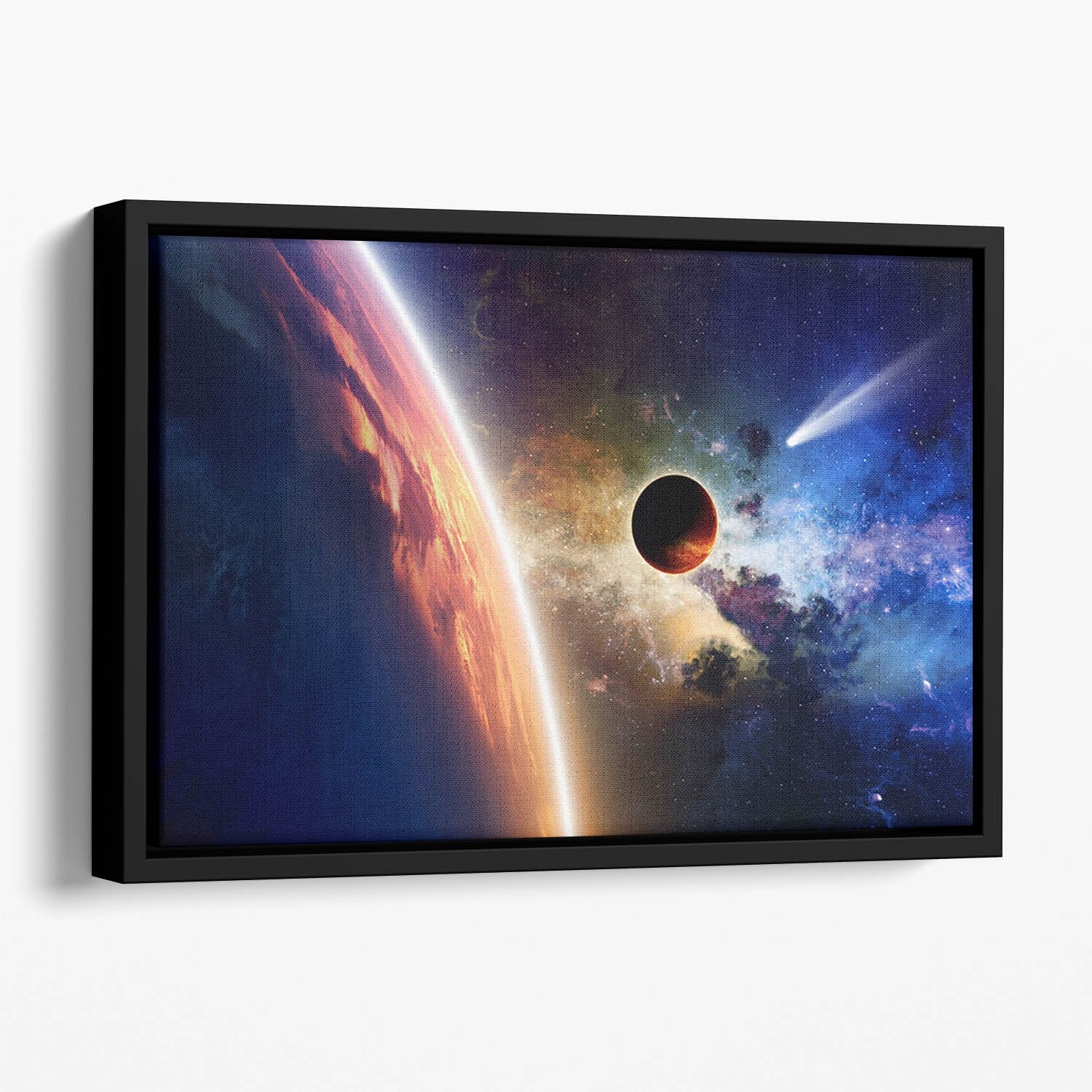 Abstract scientific background Floating Framed Canvas