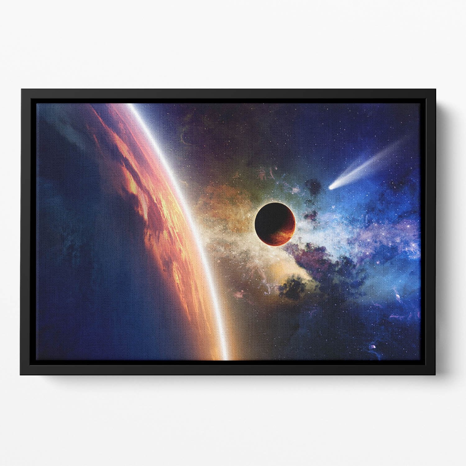 Abstract scientific background Floating Framed Canvas
