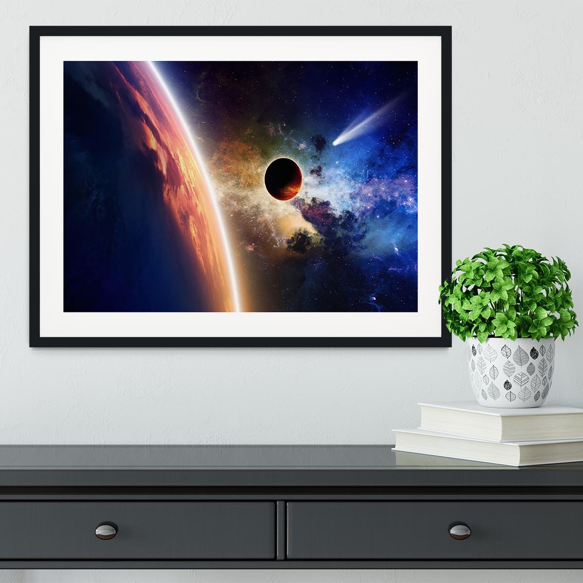 Abstract scientific background Framed Print - Canvas Art Rocks - 1