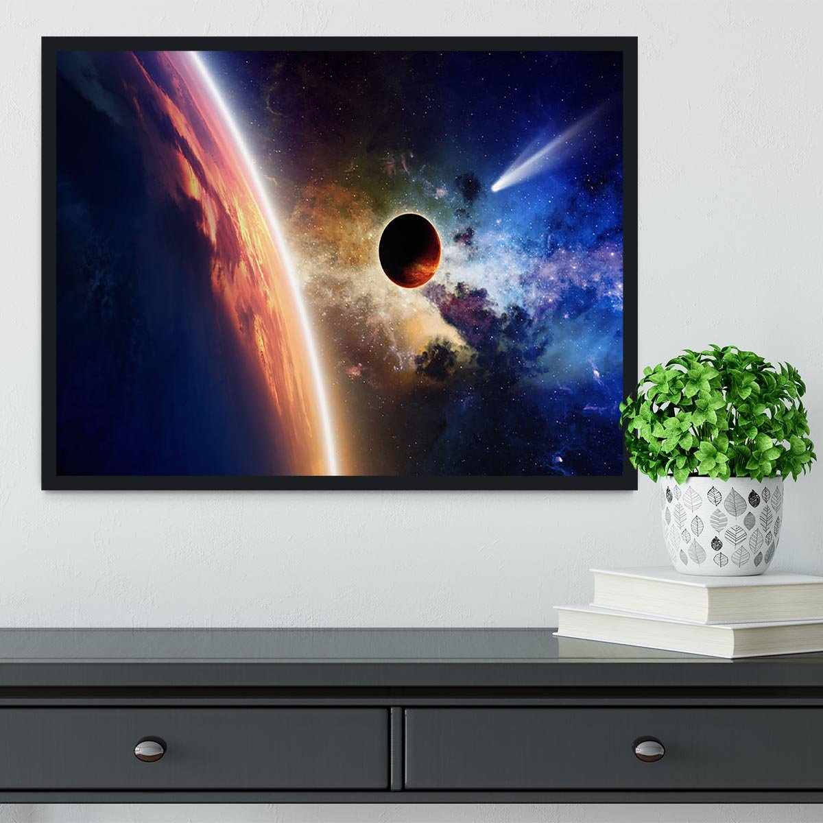 Abstract scientific background Framed Print - Canvas Art Rocks - 2