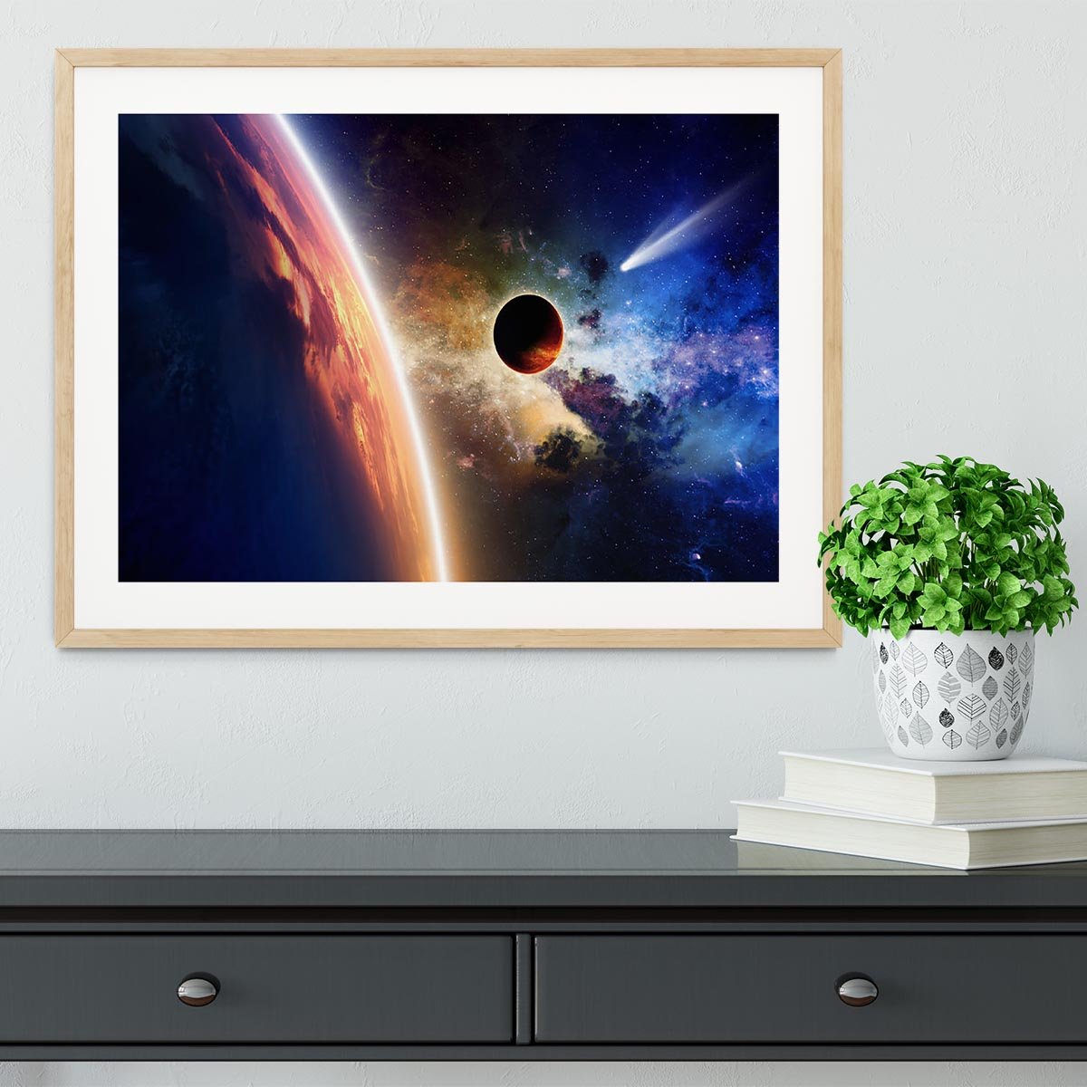 Abstract scientific background Framed Print - Canvas Art Rocks - 3