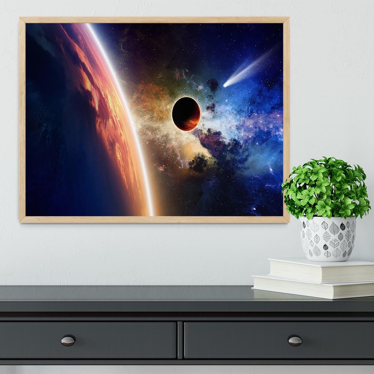 Abstract scientific background Framed Print - Canvas Art Rocks - 4